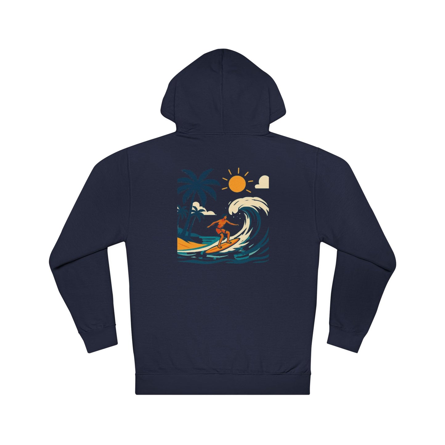 Chill Vibes Hooded Sweatshirt, Unisex Surf Hoodie, Beach Day Apparel, Summer Sweater, Casual Wear, Gift for Surfers