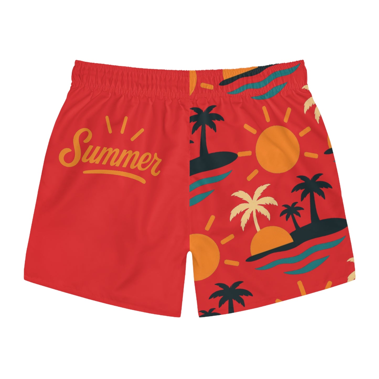 Vibrant Summer Swim Trunks, Vacation Must-Have, Beachwear, Pool Party Essentials, Men's Swim Shorts