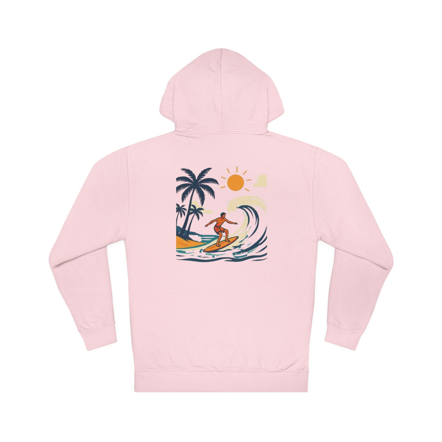 Chill Vibes Hooded Sweatshirt, Unisex Surf Hoodie, Beach Day Apparel, Summer Sweater, Casual Wear, Gift for Surfers