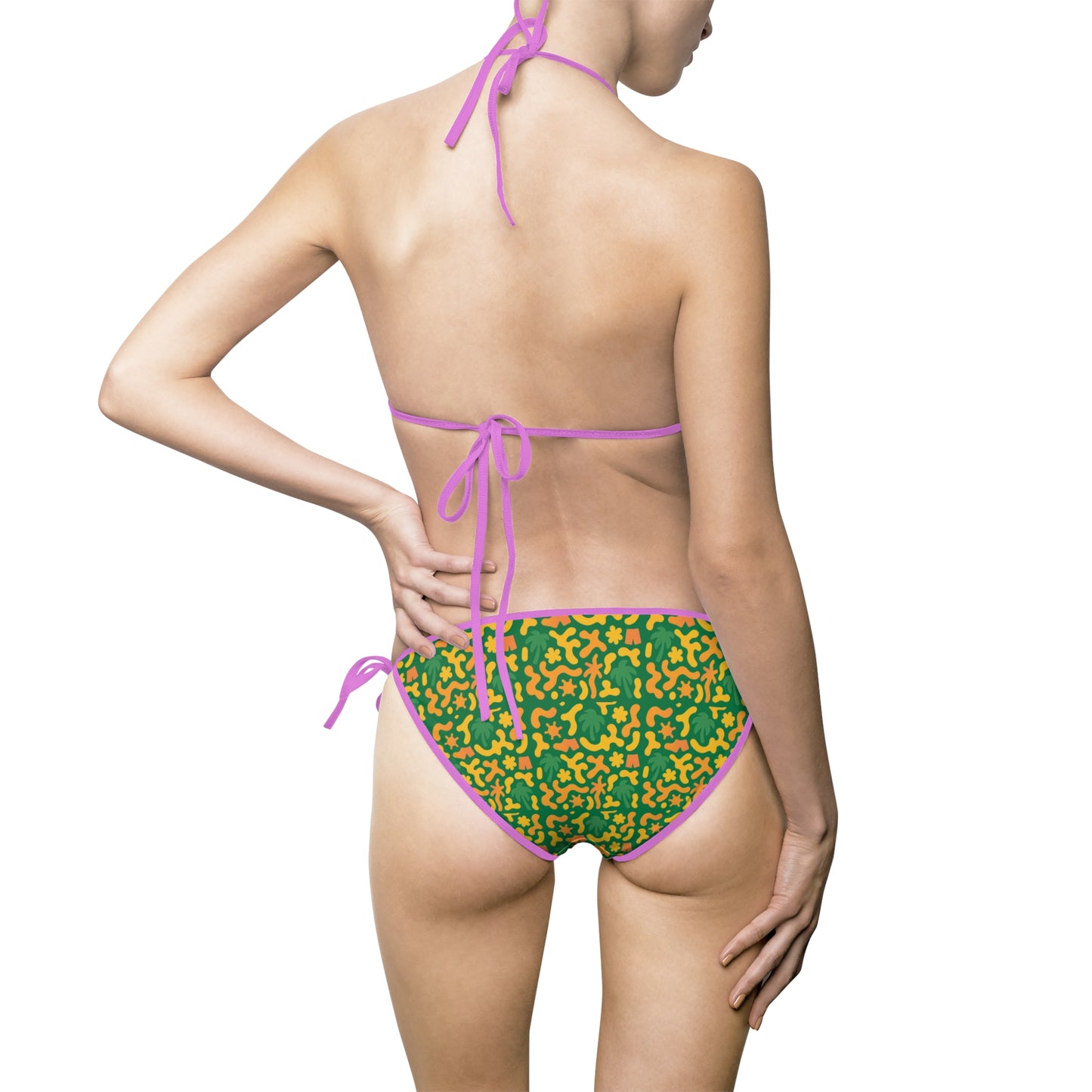Vibrant Women's Bikini Swimsuit, Beachwear, Summer Vacation, Swimwear, Pool Party, Vacation Essentials, Stylish Swim