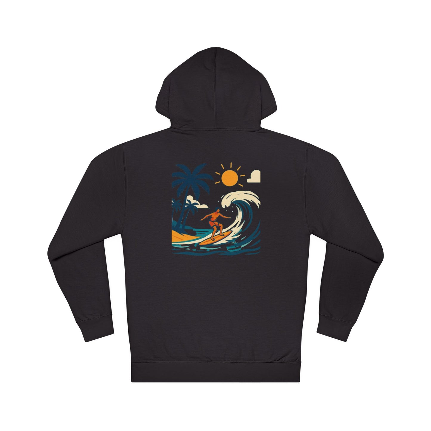 Chill Vibes Hooded Sweatshirt, Unisex Surf Hoodie, Beach Day Apparel, Summer Sweater, Casual Wear, Gift for Surfers