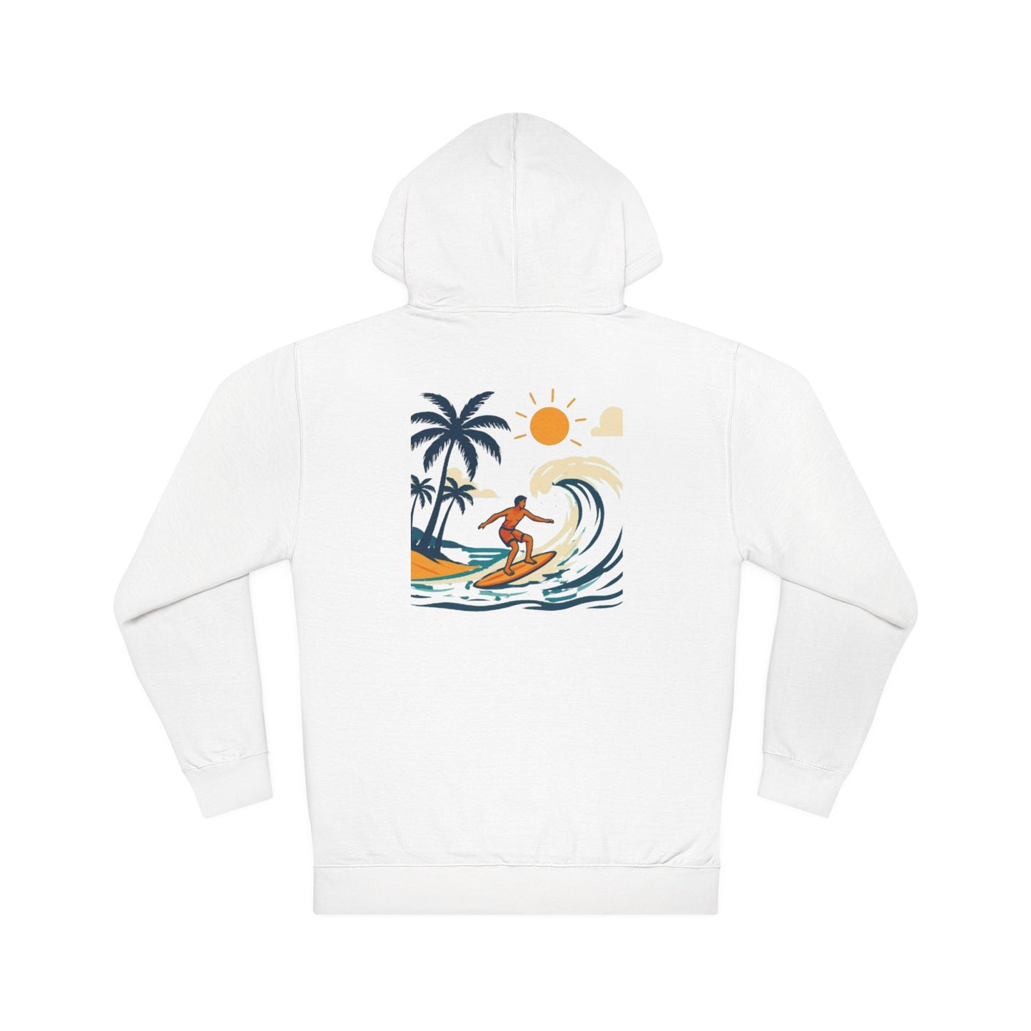 Chill Vibes Hooded Sweatshirt, Unisex Surf Hoodie, Beach Day Apparel, Summer Sweater, Casual Wear, Gift for Surfers
