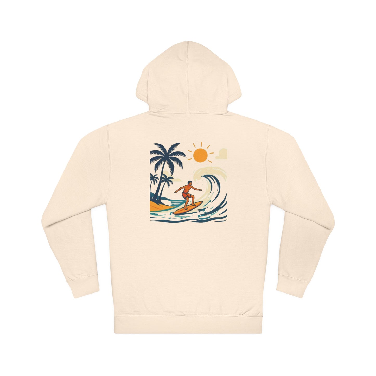 Chill Vibes Hooded Sweatshirt, Unisex Surf Hoodie, Beach Day Apparel, Summer Sweater, Casual Wear, Gift for Surfers